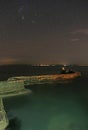 Zig Zag pier, St Monans, at night Royalty Free Stock Photo