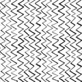 Zig zag charcoal lines vector seamless pattern. Royalty Free Stock Photo