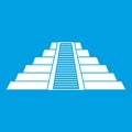 Ziggurat in Chichen Itza icon white