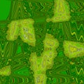 Green zigzag abstract background for banner or card