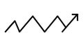 Zigzag Arrow Path, Unpredictable Direction, vector design Generative AI Royalty Free Stock Photo