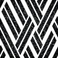 2731 Zigzag black and white segments, modern stylish image. Royalty Free Stock Photo