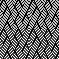 Zigzag black and white segments, modern stylish image. Royalty Free Stock Photo