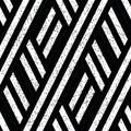 3050 Zigzag black and white segments, modern stylish image. Royalty Free Stock Photo