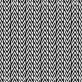 Zigzag black and white vector seamless pattern. Ornamental tribal chevron background. Repeat monochrome geometric backdrop.