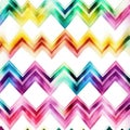 Zigzag chevron zig zag abstract background. Multicolor zig zag pattern. generative AI Generative AI Royalty Free Stock Photo