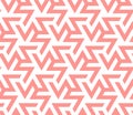 Zigzag, crankle coral color seamless geometric pattern. Vector repeating pattern for fabric design, cloth, textile Royalty Free Stock Photo