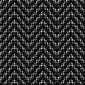 Halftone style zigzag stripes pattern. Seamless vector illustration. Royalty Free Stock Photo