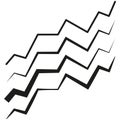 Zigzag line icon. Sharp angular shape. Abstract jagged pattern. Dynamic vector illustration. Royalty Free Stock Photo
