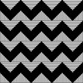 Zigzag. Mosaic with geometric shapes. Seamless pattern. Design with manual hatching. Textile. Ethnic boho ornament. Royalty Free Stock Photo