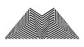 Zigzag Optical Illusion Pattern, Abstract Geometric Design, vector design Generative AI Royalty Free Stock Photo