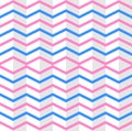 Vector Interlacing Pink and Blue Zigzag Stripes Texture in White Background