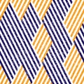 3271 Zigzag orange and blue segments, modern stylish image. Royalty Free Stock Photo