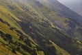 Zigzag path climbing mountains in Tatra mountains