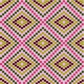 Zigzag pattern of geometric shapes