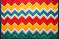 zigzag pattern on a quilted blanket