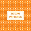 Zigzag Patterns Orange vector background