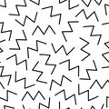 Zigzag. Retro background. Seamless pattern in memphis style