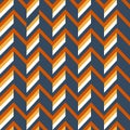 Zigzag Retro Background with Simple 3D Effect