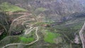 Zigzag road in the mountains of Armenia