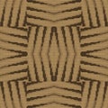 Zigzag seamless pattern. Tapestry textured waffle background. Repeat grunge vector backdrop. Modern ethnic wicker ornament.