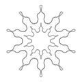 Zigzag star icon. Black geometric pattern. Dynamic radial lines. Bold vector design.