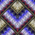 Zigzag striped 3d seamless pattern.