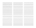 Zigzag wave. Wavy line. Undulate zigzag. Curve and squiggle line. Wiggly pattern for divider, sine and border. Serrated pattern