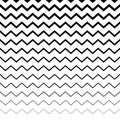 Zigzag, wavy irregular lines pattern. Horizontally repeatable. G