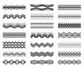 Zigzag and wavy line pattern set Royalty Free Stock Photo