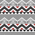 Zigzags, lines, triangles seamless modern geometric pattern