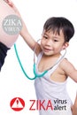 Zika pregnancy fear medical concept and virus danger concept. Is