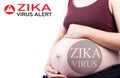 Zika pregnancy fear medical concept and virus danger concept. Is
