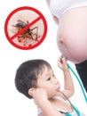 Zika pregnancy fear medical concept and virus danger concept. Is