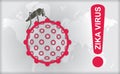 Zika Virus with Alert Royalty Free Stock Photo