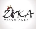 Zika virus alert graphic, Ideal for informational and institutional sanitation and related care