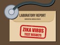 Zika virus blood test lab results Royalty Free Stock Photo