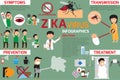 Zika virus infographic elements. Royalty Free Stock Photo