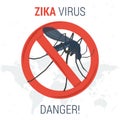 Zika virus infographic icon danger Royalty Free Stock Photo