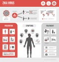 Zika virus infographic Royalty Free Stock Photo