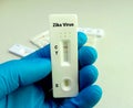 Zika Virus rapid screening test. Royalty Free Stock Photo