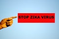 Zika Virus Stop Sign Warning Illustration
