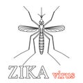 Zika virus symbol. Isolated vector illustration. Royalty Free Stock Photo