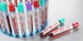 ZIKA virus - test tubes, blood tests - 3D illustration