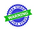 ZIKA VIRUS WARNING Bicolor Clean Rosette Template for Seals