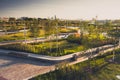 ZilArt park in a newly built urban development, Moscow, Russia