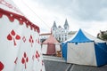 Zilina, Slovak RepubliÃÂ, Slovakia - July 28, 2023: Medieval tentson the Zilina main square during traditional annual medieval