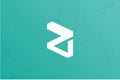 Zilliqa ZIL logo icon flag crypto Royalty Free Stock Photo