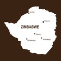 Zimbabwe country map