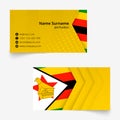 Zimbabwe Flag Business Card, standard size 90x50 mm business card template